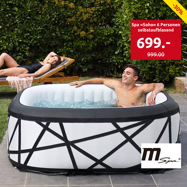 MSpa Spa «Soho» selbstaufblasend, 6 Personen, 132 Düsen,  Ø 1,85 m
