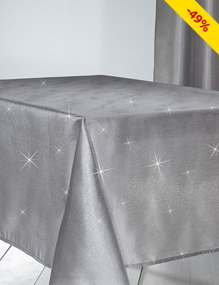 Tischdecke «Silk», perlgrau