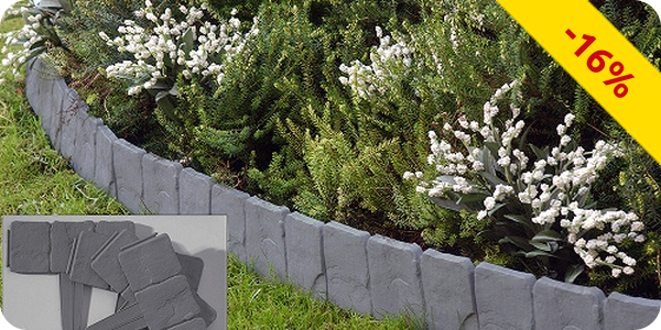 Beetumrandungen in Stein-Optik, 10 Stück