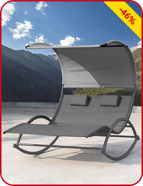 Schaukelliege «Jolly», grau