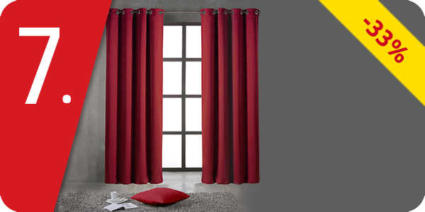 Vorhang 1 Stück, lichtundurchlässig, rot
