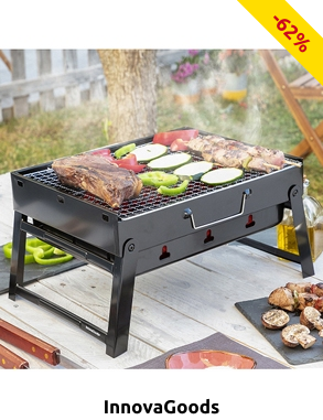 InnovaGoods Kohlegrill, tragbar & klappbar, 36x7x28,5 cm