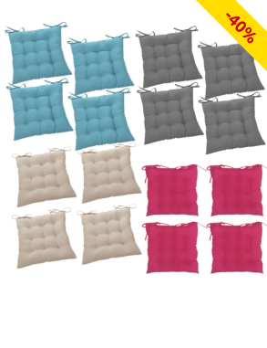 Stuhlkissen «Sara», 4 Stück, creme