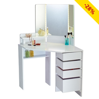 Eck-Coiffeuse mit LED