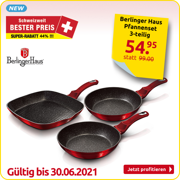 Berlinger Haus Pfannenset «1289NF Burgundy», 3-teilig, rot