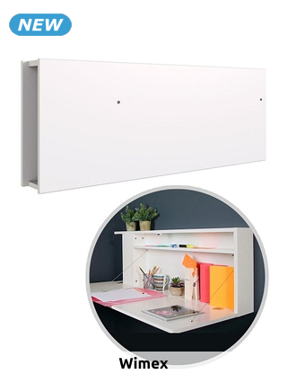 wimex Klappschreibtisch «Plus», B 108 x H 41 x T 15 cm, weiss