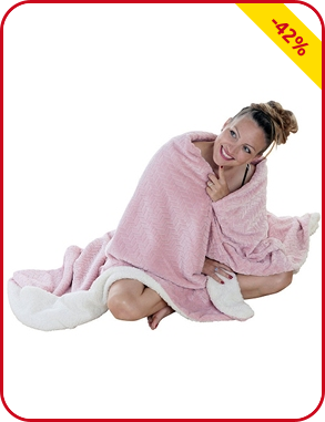 Fleecedecke «Popcorn, rosa