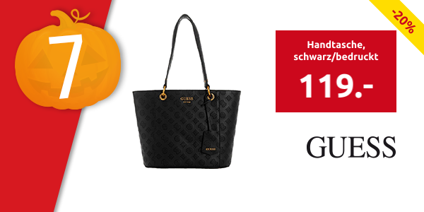 GUESS Handtasche Small Tote Bag «Noelle», schwarz/bedruckt