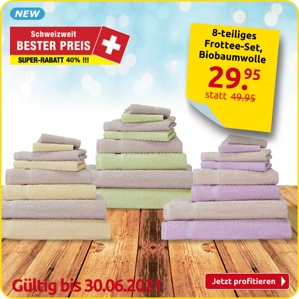 8-teiliges Frottee-Set, Biobaumwolle, lila/taupe