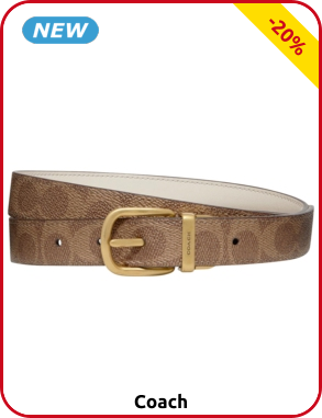 Coach Wendegürtel aus Leder, braun