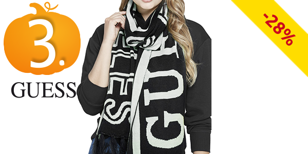 GUESS Schal, schwarz/weiss