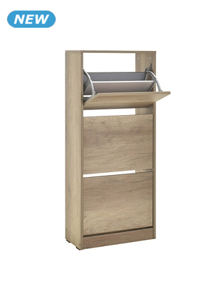 Schuhmöbel, für 12 Paar Schuhe, Dekor eiche