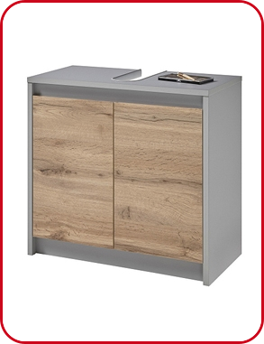 Lavabo-Unterschrank, Dekor Eiche/Beton