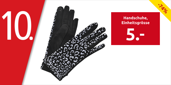 Handschuhe, Einheitsgrösse, leo/schwarz