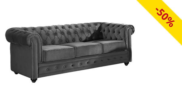 Sofa «Chesterfield», grau