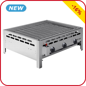 PRO equip Gastrobräter Gasgrill, 3 Hauptbrenner