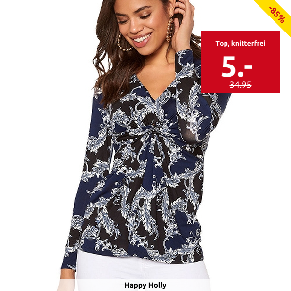 Top von Happy Holly mit Drapierung, knitterfrei