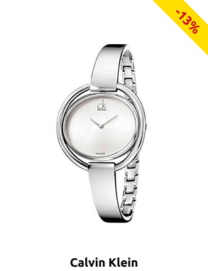 CALVIN KLEIN, Damenuhr, silberfarben