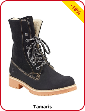 Tamaris Stiefeletten aus Leder, schwarz