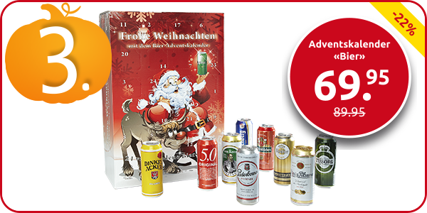 Adventskalender «Bier» mit 24 Premium-Bieren