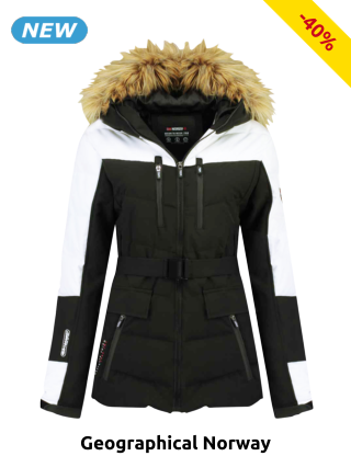 Geographical Norway Expedition Damenparka «Aquarelle», schwarz