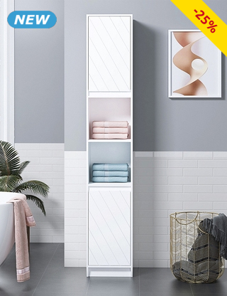 Hochschrank «Noémie», B 30 x H 168 x T 30 cm, weiss