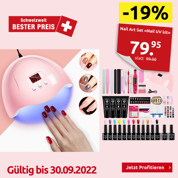 Nail Art Set «Nail UV kit», 78-teiliges Zubehör, mit UV-Lampe