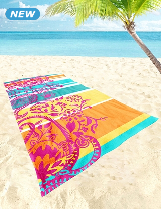 Strandtuch «Sandra», 90x180 cm, bunt