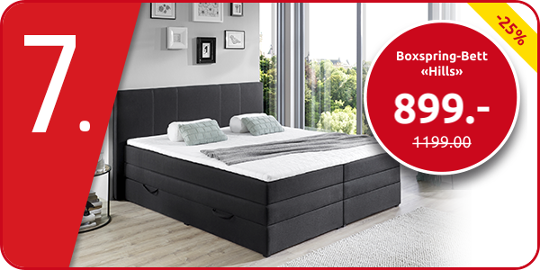 Boxspring-Bett «Hills», feste Matratze, 160 x 200 cm