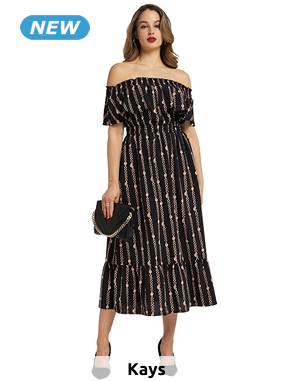 Empirekleid, schwarz bedruckt