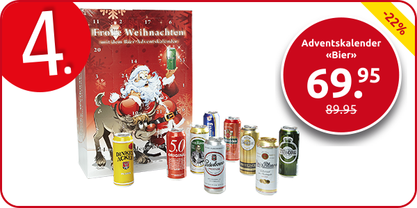 Adventskalender «Bier» mit 24 Premium-Bieren