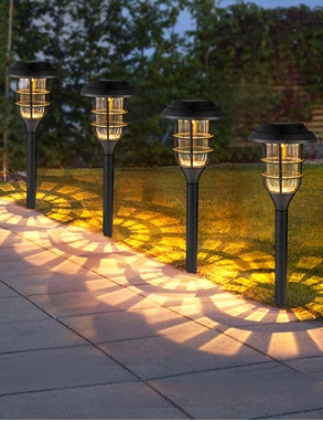 Solarlampe «Muhli», 4 Stück, mit Erdspiess