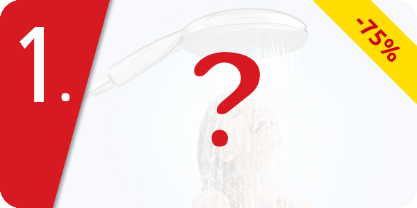 Regen-Duschkopf «Wellness» mit 5 verschiedenen Programmen