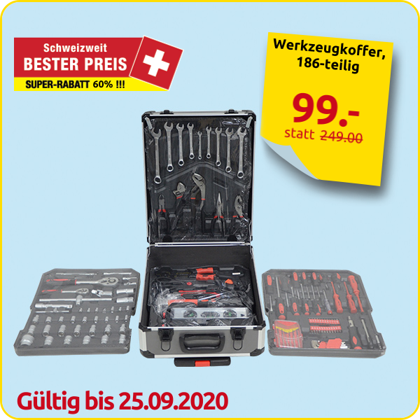 Werkzeugkoffer, 186-teilig