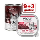 9 + 3 gratis! 12 x 300 g / 400 g Wolf of Wilderness natvoer