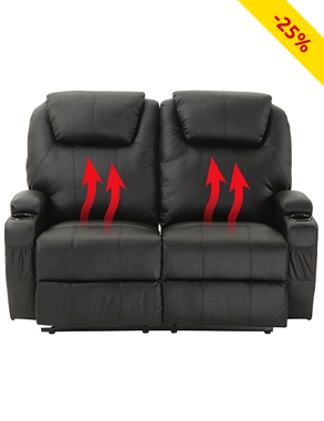 Elektrisches 2er-Sofa mit Wärme- und Massagefunktion