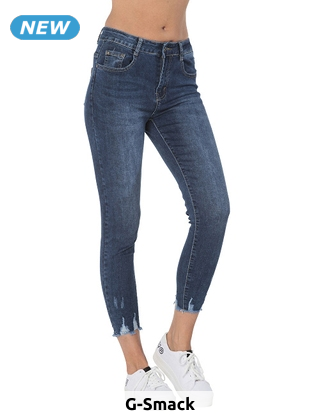 G-Smack Damenjeans mit hoher Taille, blau