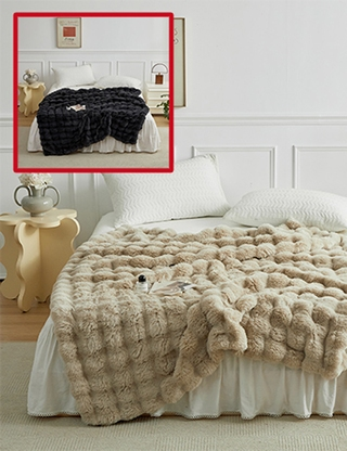 Fleecedecke «Cosy», 150 x 200 cm, anthrazit