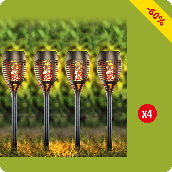 Solar-Lampen, 4 Stück, 10 LED