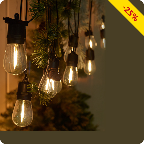 Solar Lichtkette, 10 Glühlampen