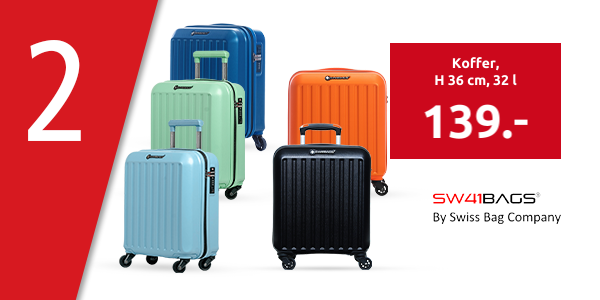 Swiss Bag Koffer «Trolley Cabine Easyjet», H 36 cm, 32 l, light, blau