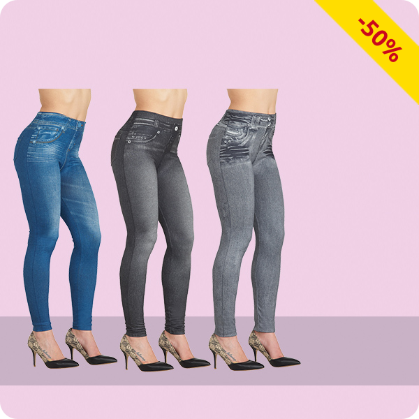 Shape Jeggings im 3er-Pack, schwarz, blau, grau