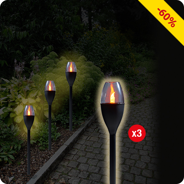 Solarlampen LED Cup, 3 Stück