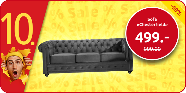 Sofa «Chesterfield», grau