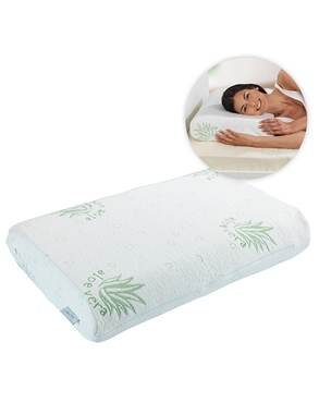 Kissen «Aloe Vera», B 60 x H 12 x T 40 cm, weiss