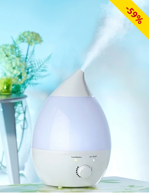 Luftbefeuchter «LED», platzsparendes Tischmodell