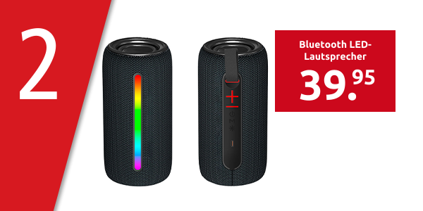 Bluetooth LED-Lautsprecher, 2 x 10 W