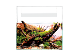 Aquarium AQUAEL UltraScape 60 mit LED Beleuchtung ca. 64 l OPTI Glas, Weißglas, ohne Unterschrank snow