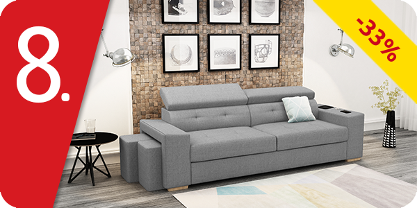 Sofa «Teo», hellgrau