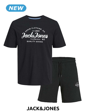 JACK&JONES Ensemble «Forest» Shorts + T-Shirt, schwarz